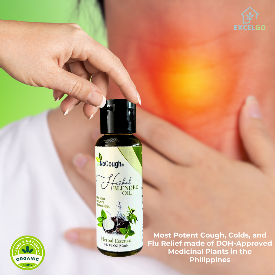 NoCough Herbal Blended Oil with Lagundi, Oregano and Yerba Buena (50ml bottle) + FREE SHIPPING!