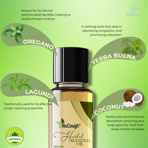 NoCough Herbal Blended Oil with Lagundi, Oregano and Yerba Buena (50ml bottle) + FREE SHIPPING!