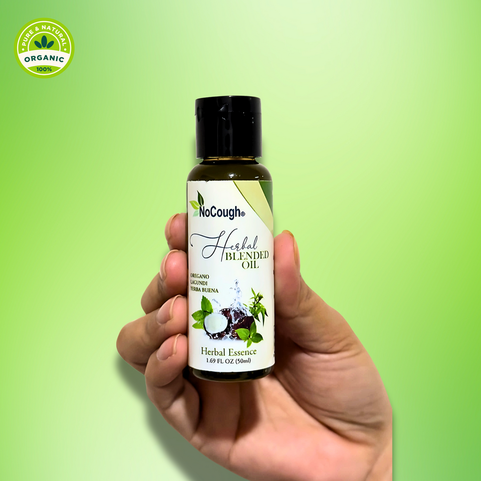 NoCough Herbal Blended Oil with Lagundi, Oregano and Yerba Buena (50ml bottle) + FREE SHIPPING!