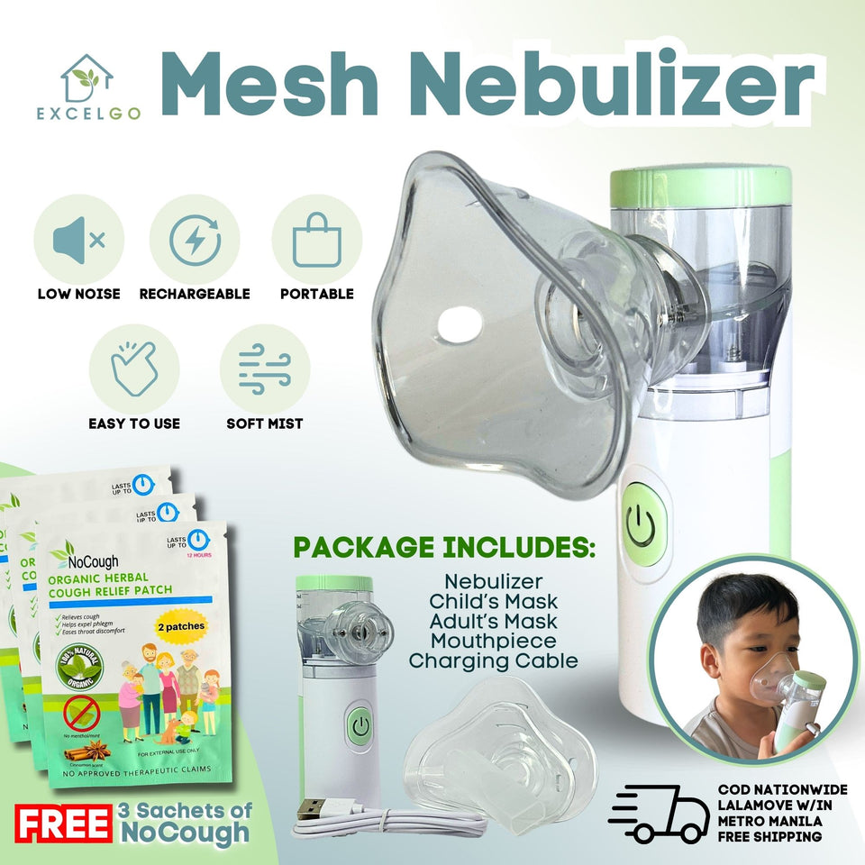 Compact Pocket Mesh Nebulizer + FREE NOCOUGH PATCHES and FREE SHIPPING!